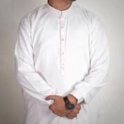 Panama Executive- Boski Fabric Self Lining Embroidered Shalwar Kameez For Men - Image 3