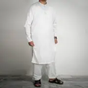 Panama Executive- Boski Fabric Self Lining Embroidered Shalwar Kameez For Men