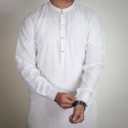 Sarwar Collection- Off White Wash n Wear Kurta Trouser For Men - Image 2