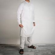 Sarwar Collection- Off White Wash n Wear Kurta Trouser For Men